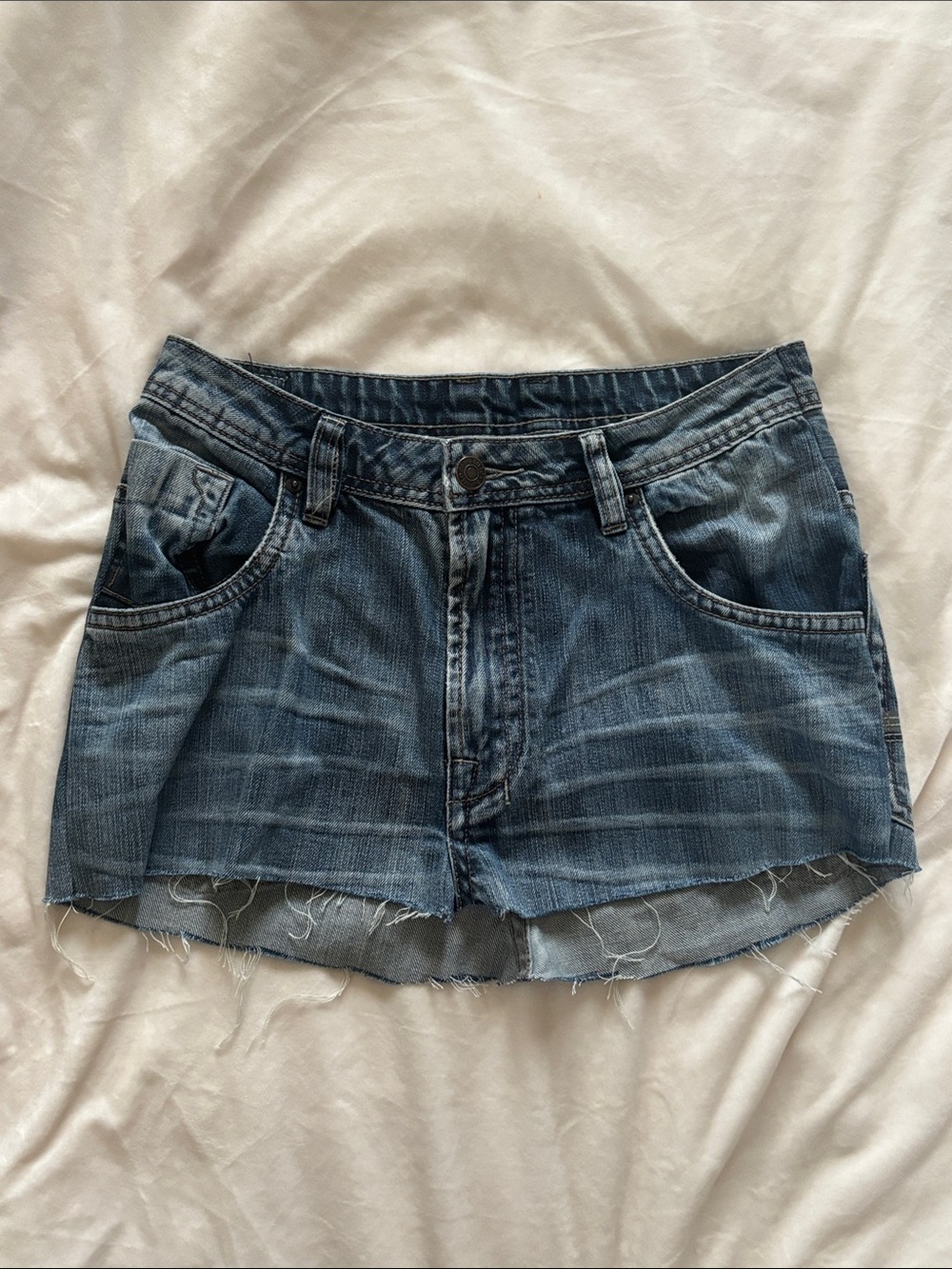 Buffalo David Bitton Distressed Denim Skirt